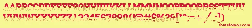 ACampusbw Font – Red Fonts on Yellow Background