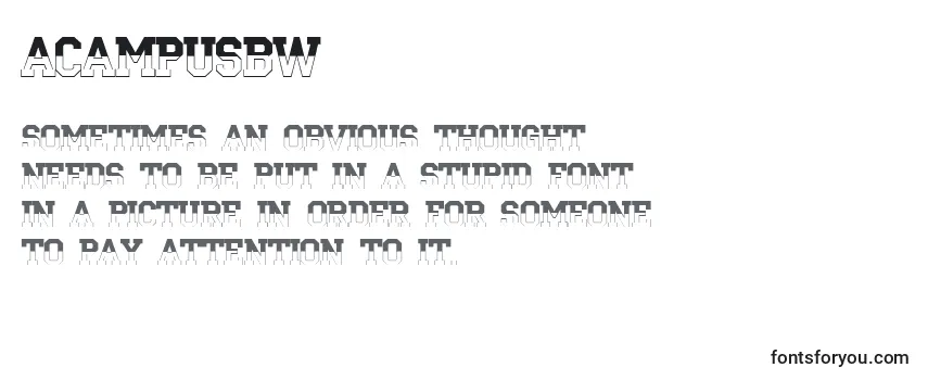 ACampusbw Font