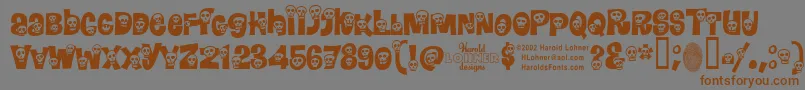 Calaveras Font – Brown Fonts on Gray Background