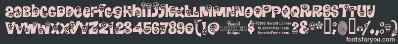 Calaveras Font – Pink Fonts on Black Background