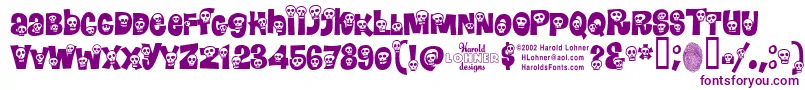 Calaveras-fontti – violetit fontit