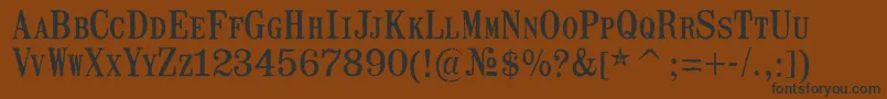 MailartRubberstamp Font – Black Fonts on Brown Background