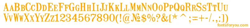 MailartRubberstamp Font – Orange Fonts on White Background