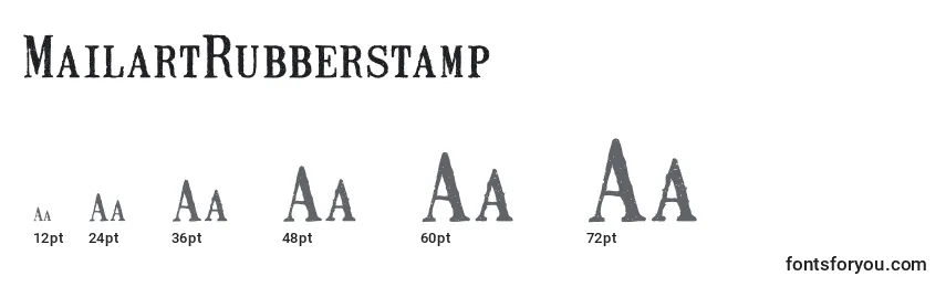 MailartRubberstamp Font Sizes