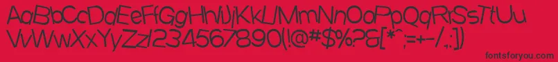 SfBeavertonLight Font – Black Fonts on Red Background