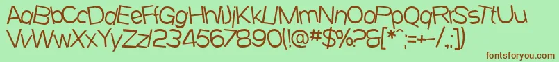 SfBeavertonLight Font – Brown Fonts on Green Background