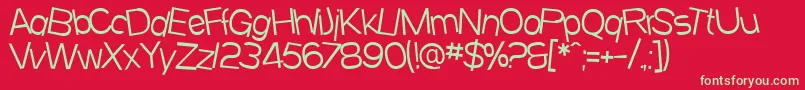 SfBeavertonLight Font – Green Fonts on Red Background