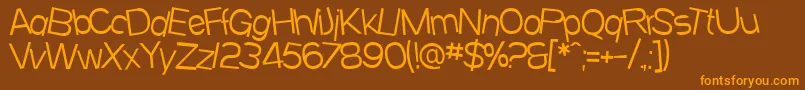 SfBeavertonLight Font – Orange Fonts on Brown Background