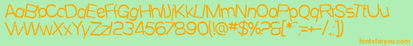 SfBeavertonLight Font – Orange Fonts on Green Background