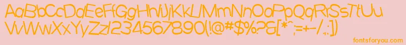 SfBeavertonLight Font – Orange Fonts on Pink Background