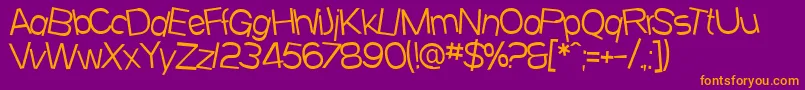 SfBeavertonLight Font – Orange Fonts on Purple Background