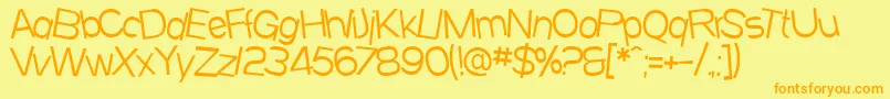 SfBeavertonLight Font – Orange Fonts on Yellow Background