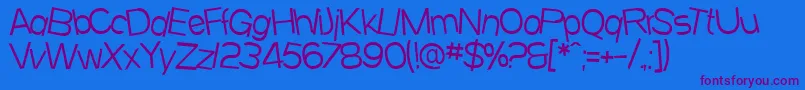 SfBeavertonLight Font – Purple Fonts on Blue Background
