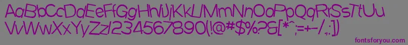 SfBeavertonLight Font – Purple Fonts on Gray Background