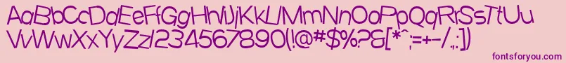 SfBeavertonLight Font – Purple Fonts on Pink Background