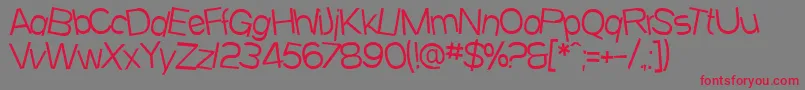 SfBeavertonLight Font – Red Fonts on Gray Background