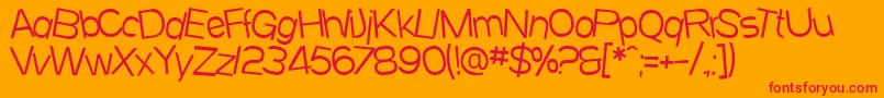 SfBeavertonLight Font – Red Fonts on Orange Background