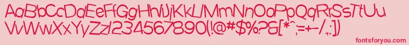 SfBeavertonLight Font – Red Fonts on Pink Background
