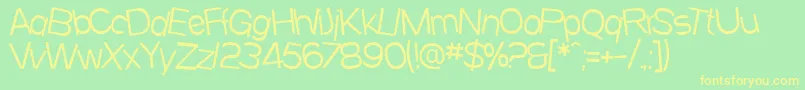 SfBeavertonLight Font – Yellow Fonts on Green Background