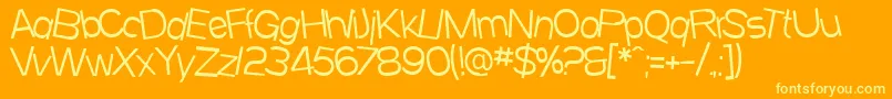 SfBeavertonLight Font – Yellow Fonts on Orange Background