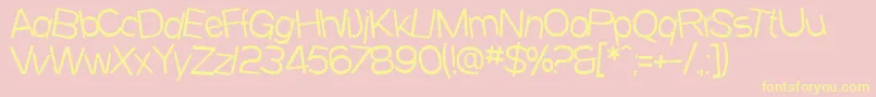 SfBeavertonLight Font – Yellow Fonts on Pink Background