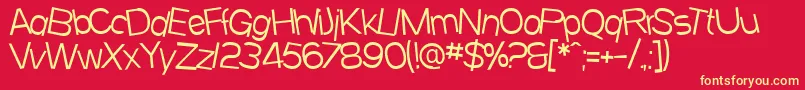 SfBeavertonLight Font – Yellow Fonts on Red Background