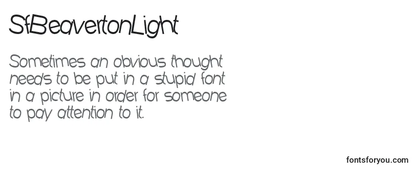 Schriftart SfBeavertonLight