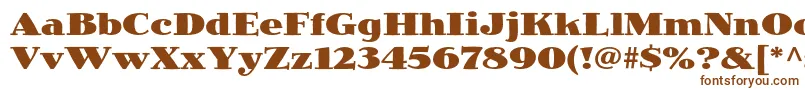 Шрифт JimbostdBlack – коричневые шрифты на белом фоне