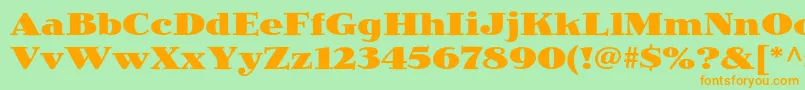 JimbostdBlack Font – Orange Fonts on Green Background