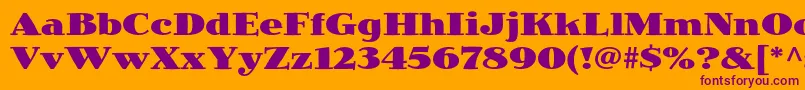 Шрифт JimbostdBlack – фиолетовые шрифты на оранжевом фоне