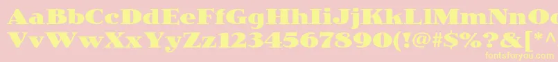 JimbostdBlack Font – Yellow Fonts on Pink Background