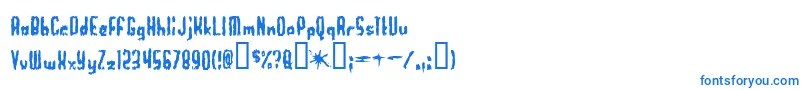 Шрифт Worthles – синие шрифты на белом фоне