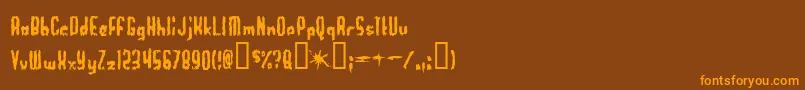 Worthles Font – Orange Fonts on Brown Background