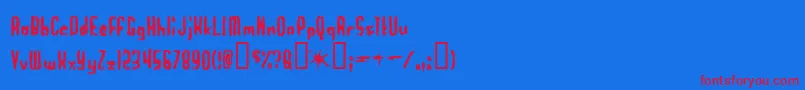 Worthles Font – Red Fonts on Blue Background