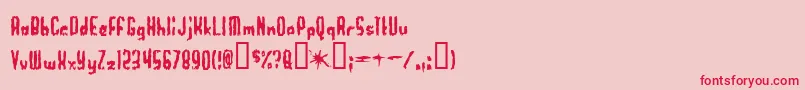 Worthles Font – Red Fonts on Pink Background