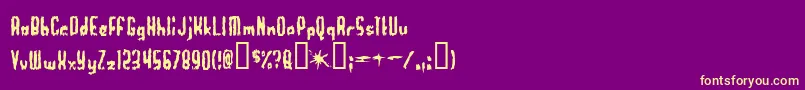 Worthles Font – Yellow Fonts on Purple Background