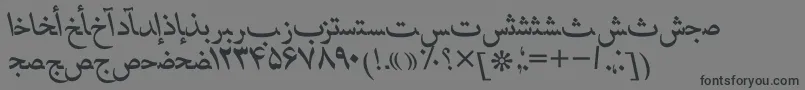 HafizpersianttItalic-fontti – mustat fontit harmaalla taustalla