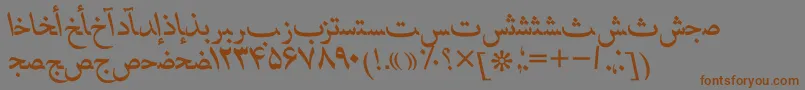 HafizpersianttItalic-fontti – ruskeat fontit harmaalla taustalla