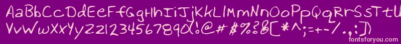 Lehn138 Font – Pink Fonts on Purple Background