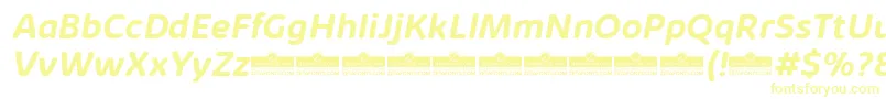 KabrioSoftBoldItalicTrial Font – Yellow Fonts on White Background