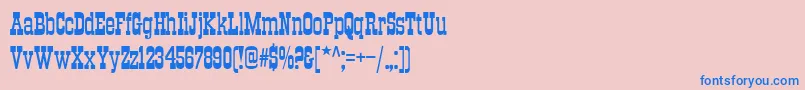 Traktirc Font – Blue Fonts on Pink Background