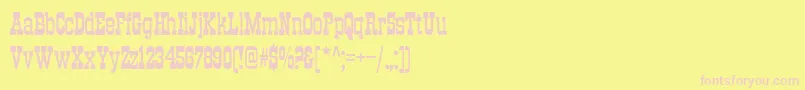 Traktirc Font – Pink Fonts on Yellow Background