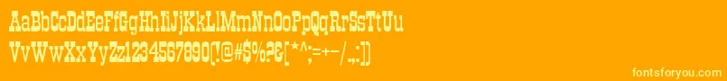 Traktirc Font – Yellow Fonts on Orange Background