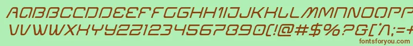 Miraclemercuryital Font – Brown Fonts on Green Background