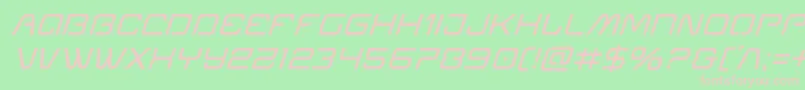 Miraclemercuryital Font – Pink Fonts on Green Background