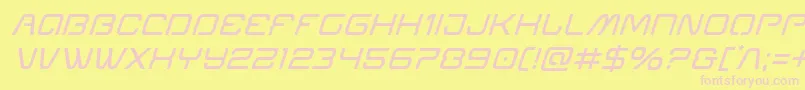 Miraclemercuryital Font – Pink Fonts on Yellow Background