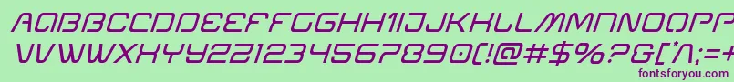Miraclemercuryital Font – Purple Fonts on Green Background