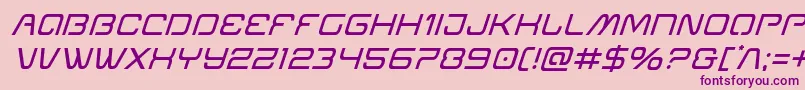 Miraclemercuryital Font – Purple Fonts on Pink Background