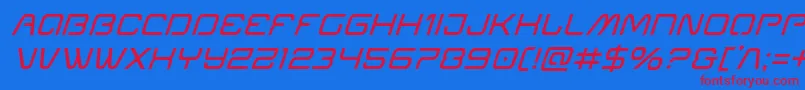 Miraclemercuryital Font – Red Fonts on Blue Background