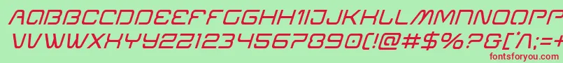 Miraclemercuryital Font – Red Fonts on Green Background